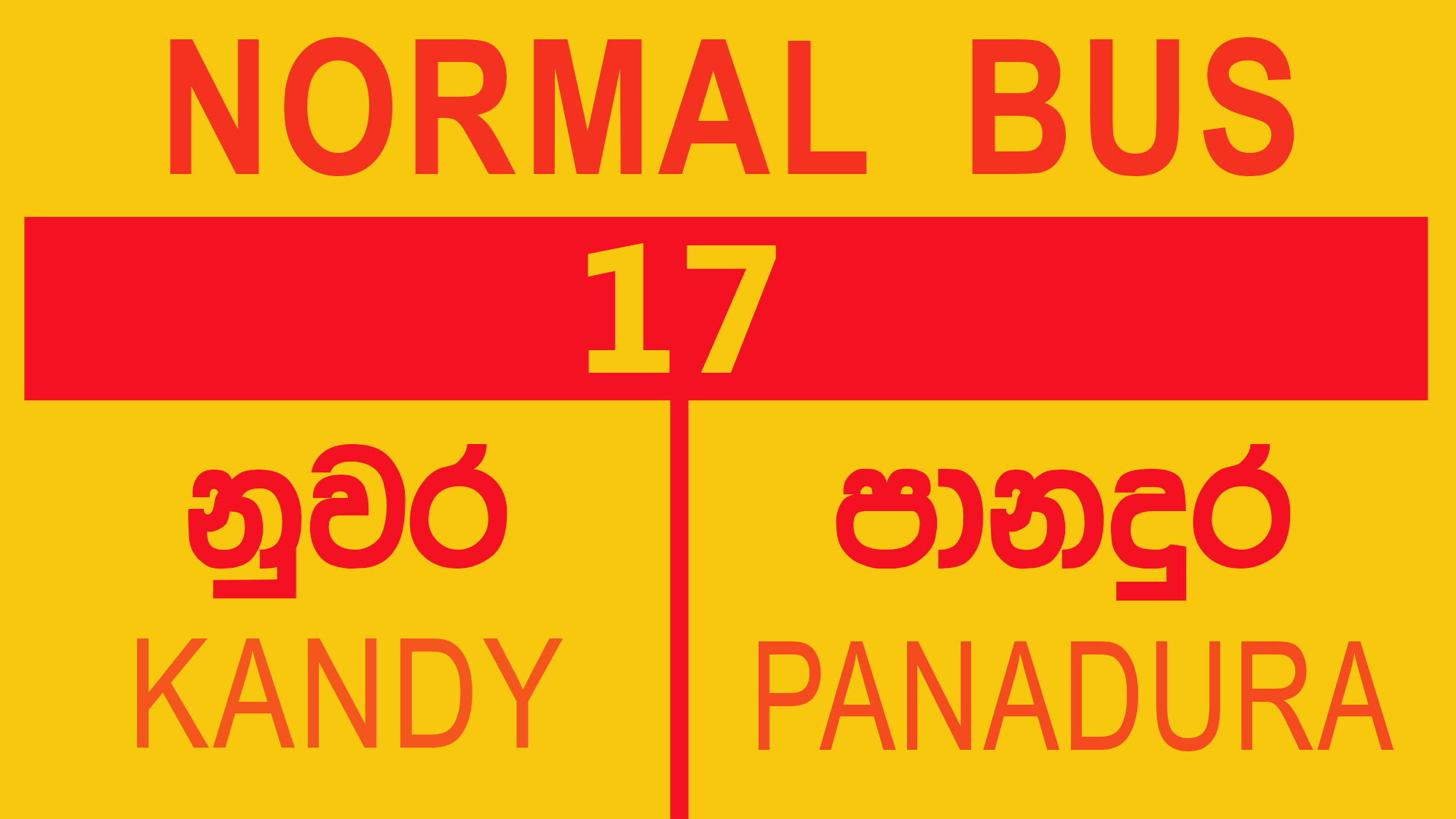 Panadura to Kandy Normal Bus Timetable